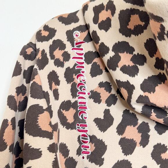 Miss Eatwell Tiramisuit Hoodie Leopard Heather McMahan Collab Size S/M - Picture 9 of 14